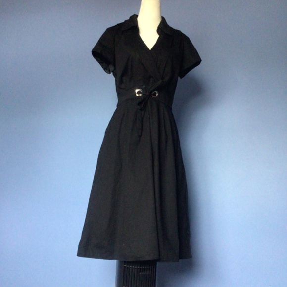 Black Kimono Dress Size 8 - Picture 2 of 6